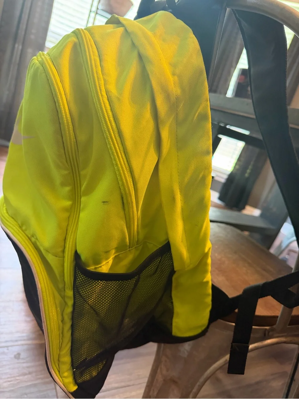 Nike Men's High-Vis Yellow and Black Backpack